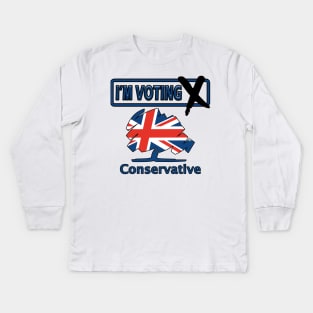 I'm Voting Conservative Kids Long Sleeve T-Shirt